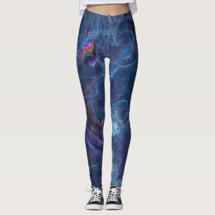 Legging Nebulosa Fractal abstrato e Morph Geométrico