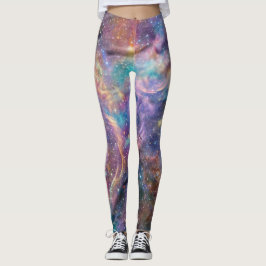 Legging Nebulosa Galáxia Pastel Etérea