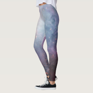 Legging Nebulosa Orion Astronomia azul marrom bege céu est