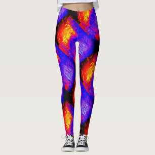 Legging negrito brilhante multicolor
