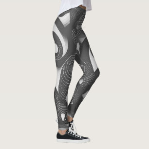 Legging Negrito e Dinâmico: Cinzas e Pernas Brancas de Abs