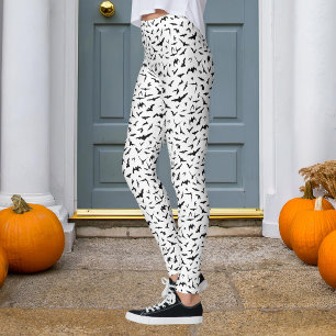 Legging Negros e Brancos do Dia das Bruxas