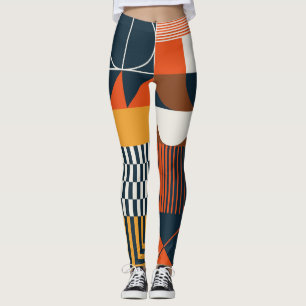 Legging Neo geo: composição do abstrato de vintage