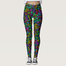 Legging Neon 90s Scribbles Scribbles Padrão Sem Costura