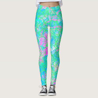 Legging Neon Acid Exotic Fest Patterno Tropical