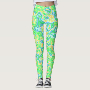 Legging Neon Acid Trip Marble