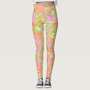 Legging Neon Acid Trip Marble