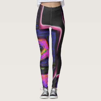 Legging Néon-arco-íris escuro Hanukkah dreidel