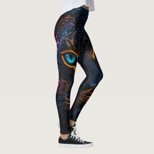 Legging Neon Black Glowing Lepard