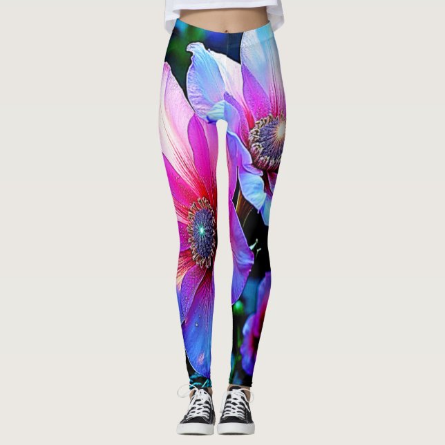Legging Neon Bloom Flower Magic Design (Frente)