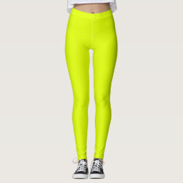 Legging Neon Chartreuse Sólido Cor | Clássico
