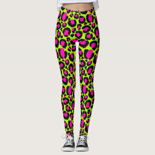 Legging Neon Cheetah Patterna, Meninas e Crianças, Leopard