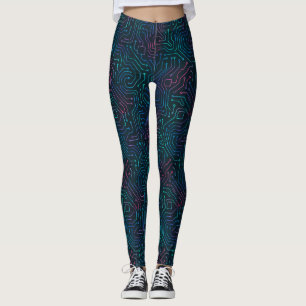 Legging Neon Circuitry — Sonhos Elétricos em Movimento