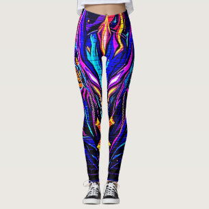 Legging Neon Cyber Guardian Art