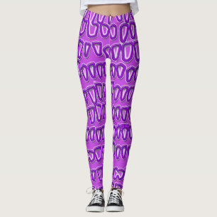 Legging NÉON do roxo do Orthodontist da odontologia do
