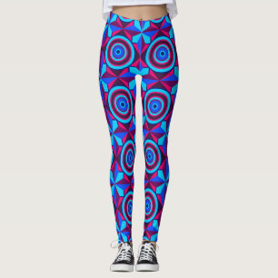 Legging Neon Geométrico Cyberpunk