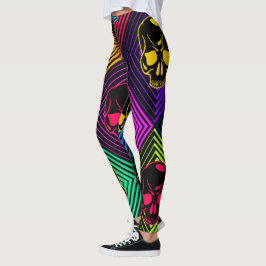 Legging Neon Geométrico Skull