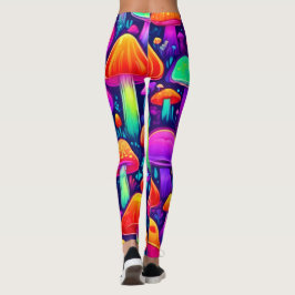 Legging Neon Glow Mushroom Forest