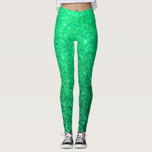 Legging Neon Green Glitter Sparkly Colorful Bright Girly