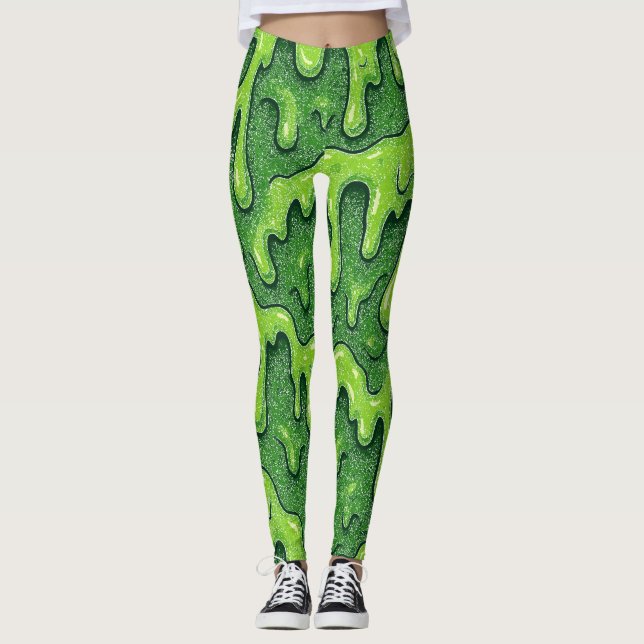 Legging Neon Green Slime Dripe (Frente)