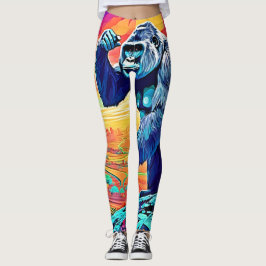 Legging Neon Jungle Gorilla Urban Fantasy
