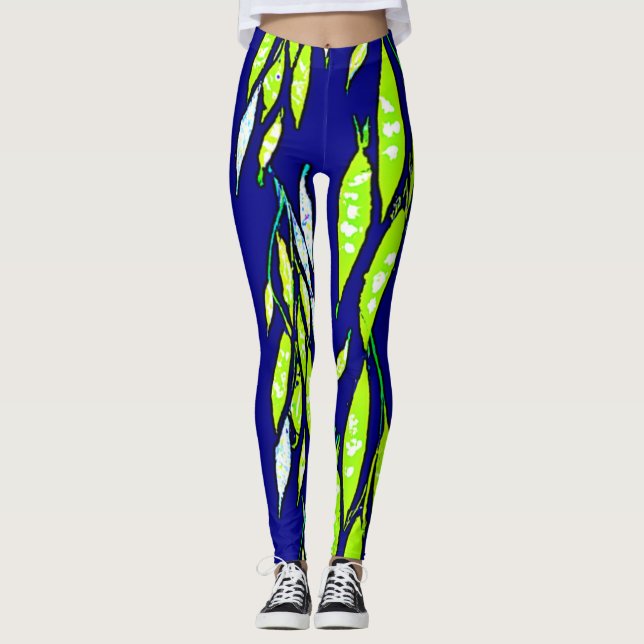 Legging Neon Leaf Branch Pattern (Frente)
