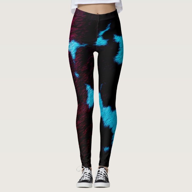 Legging Neon Noir Cow (Frente)