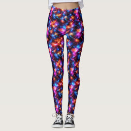 Legging Neon Polygon Abstract with Explosions