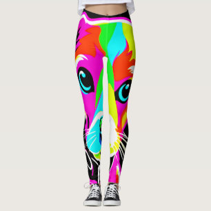 Legging Neon Puppy Pop Art