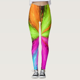 Legging Neon Radial Burst Explosion