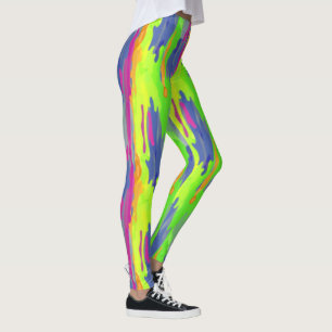 Legging Neon Rainbow Camo Vertical Patterus Ativwear