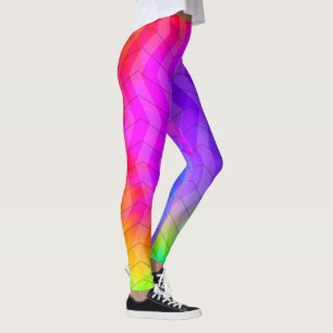 Legging Neon Rainbow Tie Dye Herringbone
