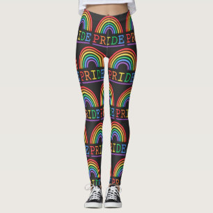 Legging Neon Sign Rainbow Pride Pattern