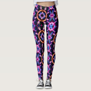 Legging Neon Starburst Kaleidoscope