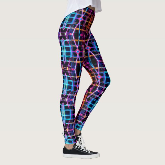 Legging Neon Starburst Kaleidoscope (Direita)