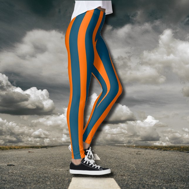 Legging Neon Sunset Orange e Ocean Blue Strik (Criador carregado)