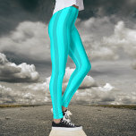 Legging Neon Turquoise e Neon Cyan Legal Striping<br><div class="desc">Neon Turquoise e Neon Cyan Legal Vintage Striping</div>