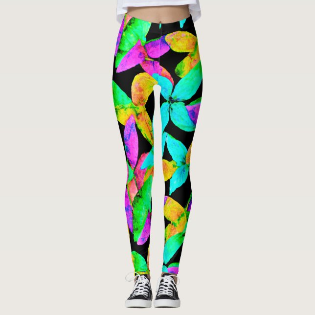 Legging Neonscape Leaf Pattern (Frente)