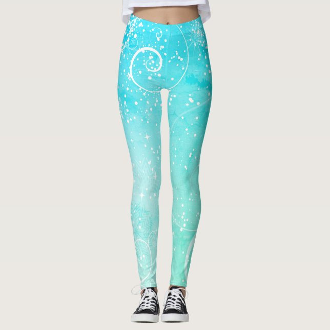 Legging Neve tortuosa de Natal (Frente)