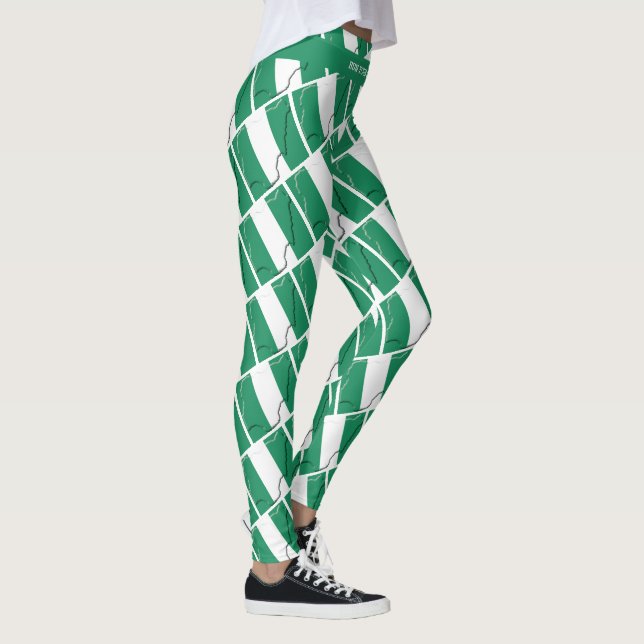 Legging NIGERIA Custom Text EXECUTE SEU PRÓPRIO Sinalizado (Direita)