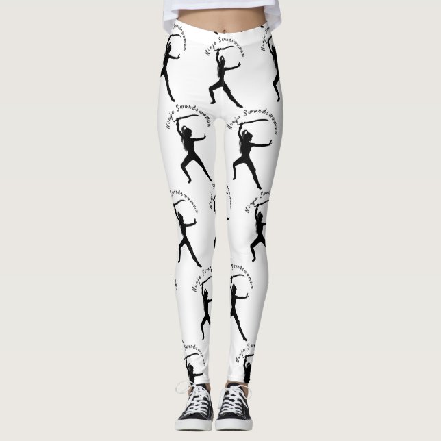 Legging Ninja Swordswoman Silhouette Thunder_Cove (Frente)