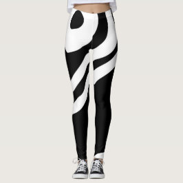 Legging No Profundo: Abstrato preto e branco