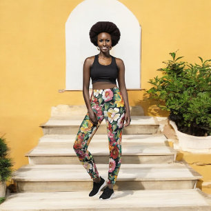 Legging Noir Floral