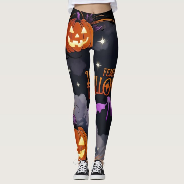 Legging "Noite de Abóbora Encantada" (Frente)