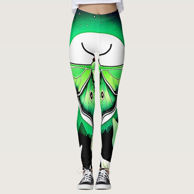 Legging Noite de Moth lunar (Frente)