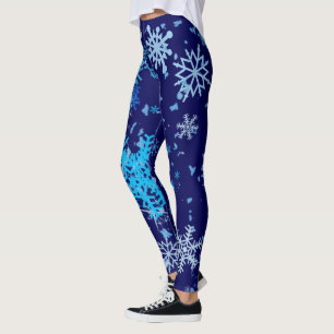 Legging Noite de Natal em queda de neve