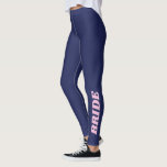 Legging Noiva Azul Marinho Despedida de Solteira Festa Cas<br><div class="desc">Celebre sua jornada nupcial com estilo com estas leggings azuis marinho "Noiva", perfeitas para festas de despedida de solteira, tarefas de planejamento de casamento ou viagens de lua de mel. Com letras cor-de-rosa ousadas ao longo da perna, este design divertido e confortável é ideal para qualquer noiva que queira mostrar...</div>