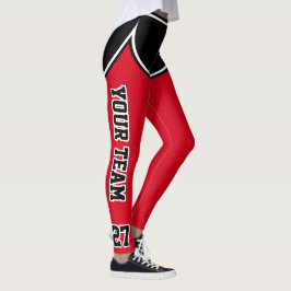 Legging Nome da Equipe Esportiva Número de Pontos Vermelho