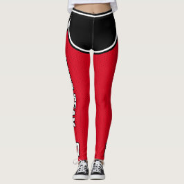 Legging Nome da Equipe Esportiva Número de Pontos Vermelho