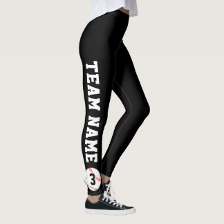 Legging Nome da Equipe Personalizada do Ventilador do Base